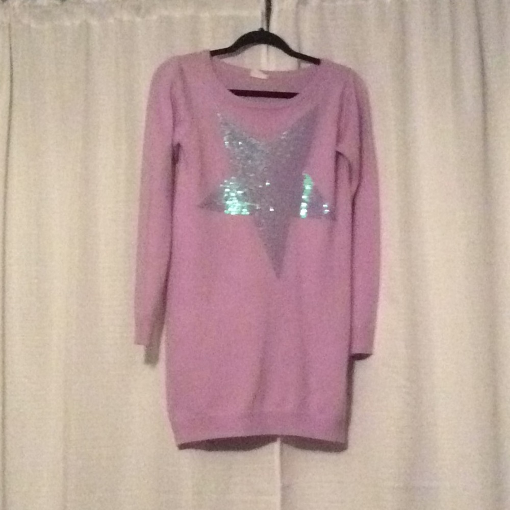 A purple dress sweater